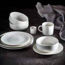 Heart Embossed 12 Piece Dinner Set -Online Tableware Store 30922795 alt04