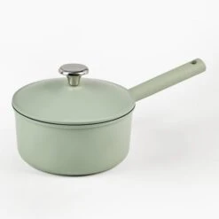 Cast Aluminium Saucepan 20cm With Lid Green 7 Cast Aluminium Saucepan 20cm With Lid Green -Online Tableware Store 30922847 alt02