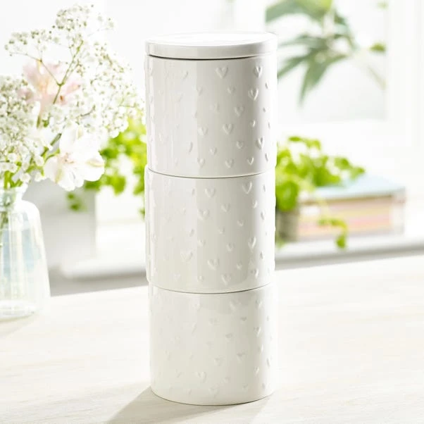 Heart Stacking Canisters 1 Heart Stacking Canisters