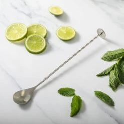 Set Of 2 Stainless Steel Long Spoons