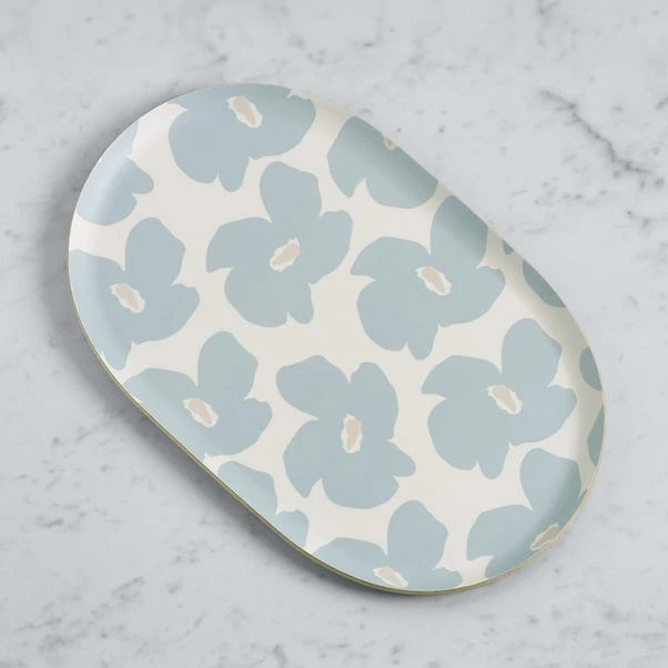 Eloise Blue Plywood Tray Oval 1 Eloise Blue Plywood Tray Oval