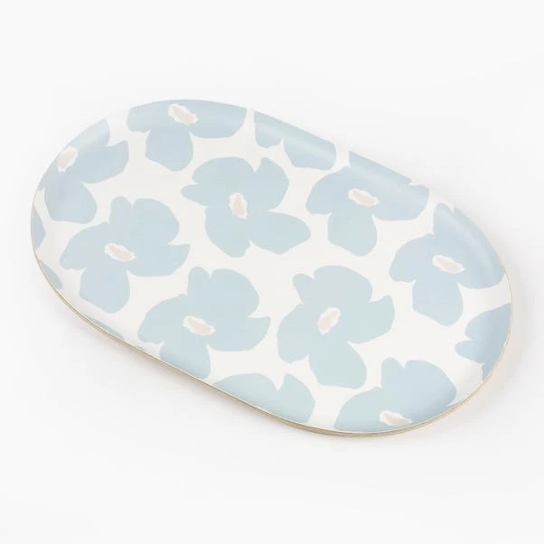 Eloise Blue Plywood Tray Oval 2 Eloise Blue Plywood Tray Oval - Image 2