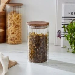 Acacia Ribbed Glass Jar -Online Tableware Store 30925122