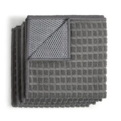 Pack Of 4 Microfibre Cloths With Scrubber