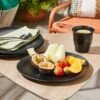Organic Shape Dinner Plate Black