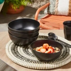 Organic Shape Small Bowl Black