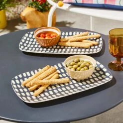 Polka Monochrome Serving Platter
