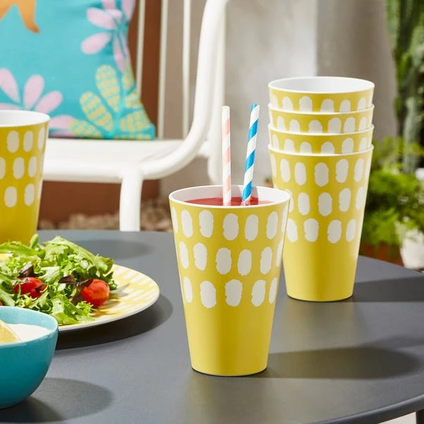 Polka Yellow Ochre Tumbler 1 Polka Yellow Ochre Tumbler