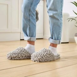 Dunelm Microfibre Floor Cleaning Slippers