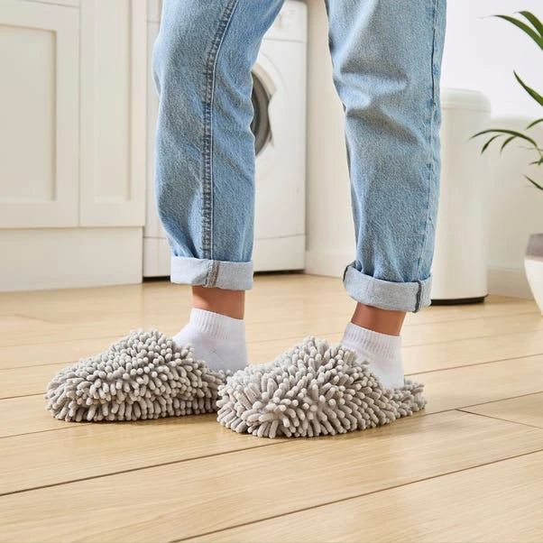 Dunelm Microfibre Floor Cleaning Slippers 1 Dunelm Microfibre Floor Cleaning Slippers