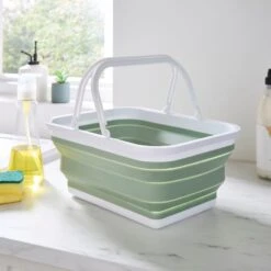 Collapsible Cleaning Bowl With Handle Sage