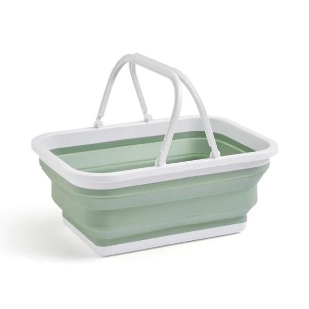 Collapsible Cleaning Bowl With Handle Sage 3 Collapsible Cleaning Bowl With Handle Sage - Image 3