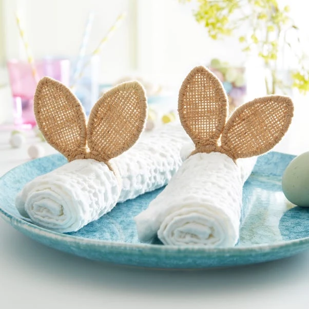 Set Of 2 Easter Bunny Napkin Rings 1 Set Of 2 Easter Bunny Napkin Rings