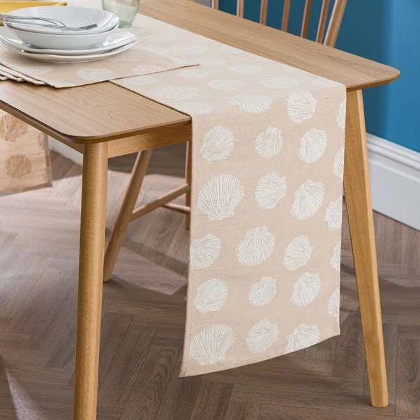 Shell Woven Jute Table Runner 1 Shell Woven Jute Table Runner