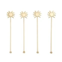Gold Palm Drink Stirrers, 4 Pack -Online Tableware Store 30929947 alt02