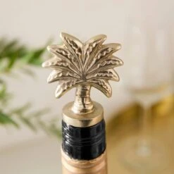 Gold Palm Drink Stopper