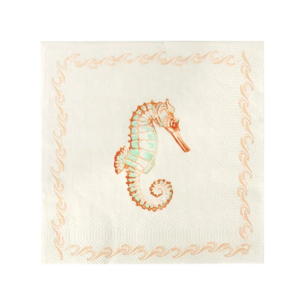 Pack Of 20 Seahorse Paper Napkins 1 Pack Of 20 Seahorse Paper Napkins