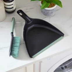 Soft Grip Dustpan And Brush Sage 02