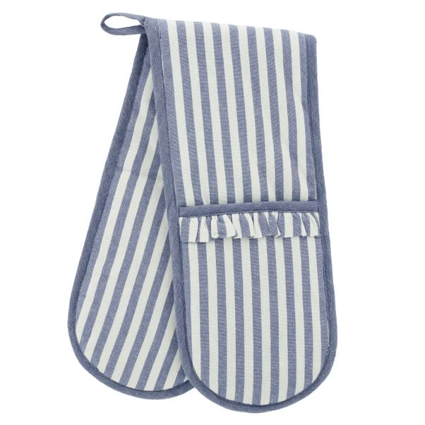 Linford Frill Double Oven Glove Blue 4 Linford Frill Double Oven Glove Blue - Image 4