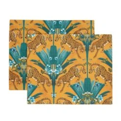 Set Of 2 Tropical Leopard Placemat 8 Set Of 2 Tropical Leopard Placemat -Online Tableware Store 30931891 alt03