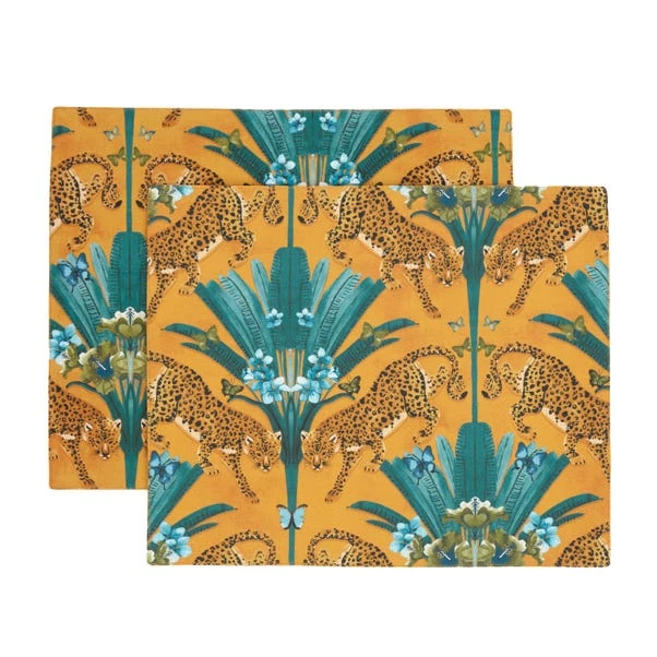 Set Of 2 Tropical Leopard Placemat 4 Set Of 2 Tropical Leopard Placemat - Image 4