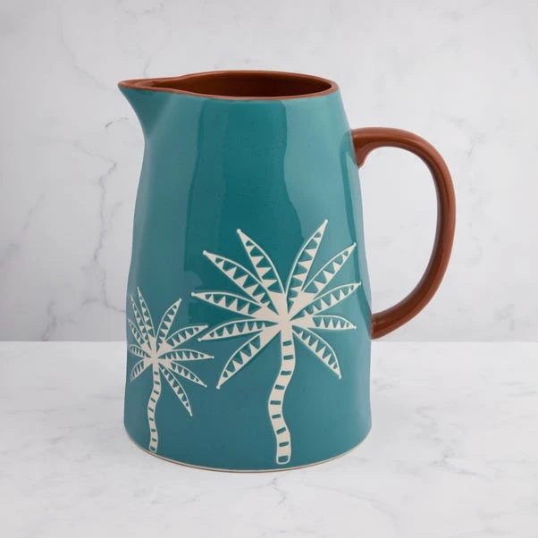 Stoneware Palm Tree Jug 1 Stoneware Palm Tree Jug