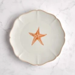 Starfish Stoneware Wavy Side Plate