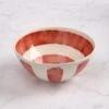 Striped Stoneware Snack Bowl