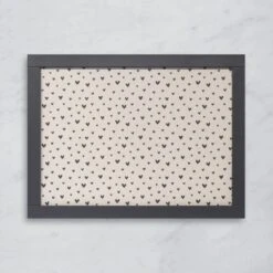 Hearts Black & White Rectanglular Laptray