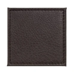 Set Of 4 Brown Faux Leather Coasters -Online Tableware Store 30938329 alt02