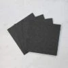 Set Of 4 Grey Weave Faux Leather Placemats