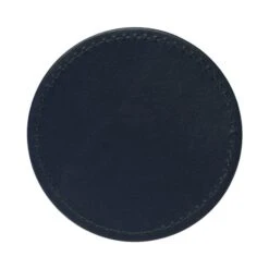 Set Of 4 Peacock & Navy Faux Leather Reversible Round Coasters -Online Tableware Store 30938350 alt03