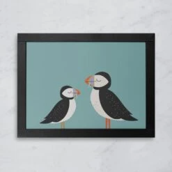 Puffin Blue Rectanglular Laptray