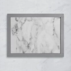 White Marble Rectanglular Laptray