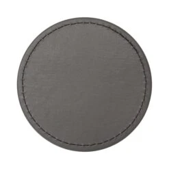 Set Of 4 Black & Grey Faux Leather Reversible Round Coasters -Online Tableware Store 30938364 alt03