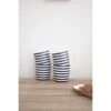 Kitchencraft Set Of 4 Blue And White Stripe Mugs