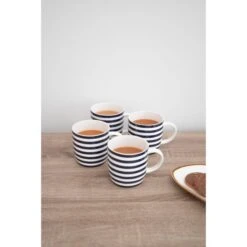 Kitchencraft Set Of 4 Blue And White Stripe Mugs -Online Tableware Store 30948717 alt04