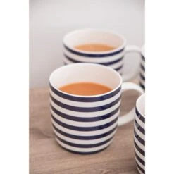 Kitchencraft Set Of 4 Blue And White Stripe Mugs -Online Tableware Store 30948717 alt05