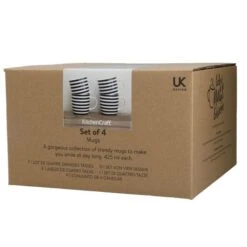 Kitchencraft Set Of 4 Blue And White Stripe Mugs -Online Tableware Store 30948717 alt06