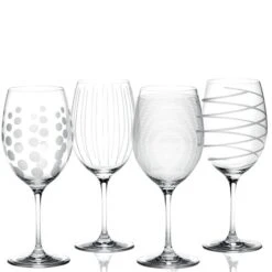 Set Of 4 Mikasa Cheers Red Wine Glasses
