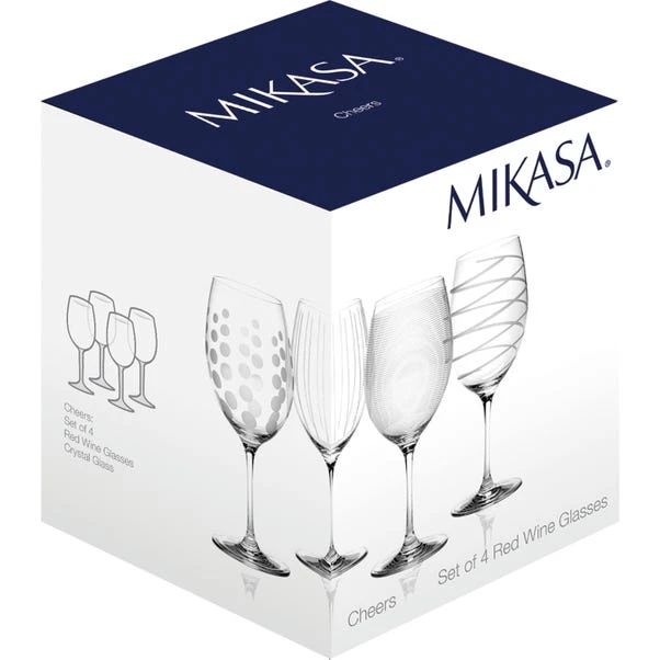 Set Of 4 Mikasa Cheers Red Wine Glasses 2 Set Of 4 Mikasa Cheers Red Wine Glasses - Image 2